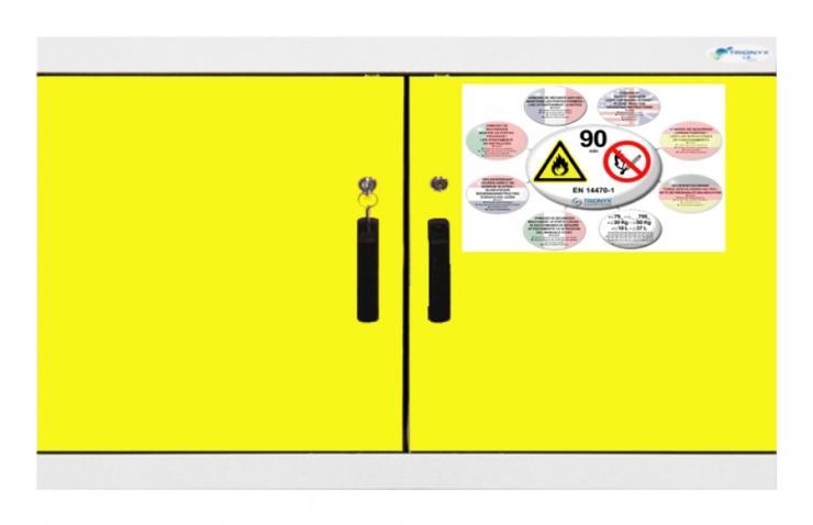 Bezpečnostní ohnivzdorná skříň na hořlavé produkty 792EJ, 105min